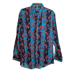 Wrangler X-Long Tails Western Button Shirt Mens 16.5 - 34 Cowboy Cut Regular Fit